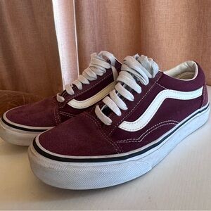 Vans Old Skool Sneakers – Burgundy Suede & Canvas EU 37/7w/5.5m